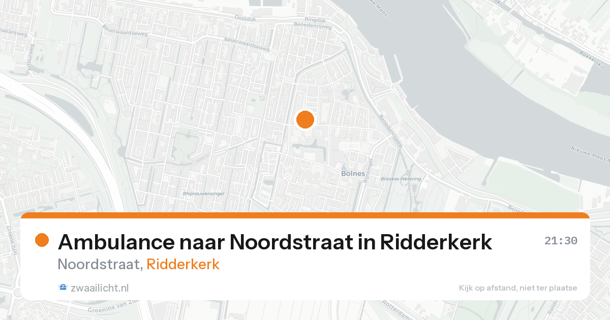 Ambulance naar Noordstraat in Ridderkerk — 30 jun 2026