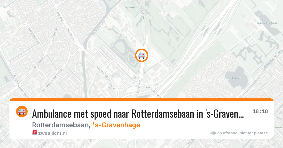 Ambulance met spoed naar Rotterdamsebaan in 's-Gravenhage — 6 mei 2026