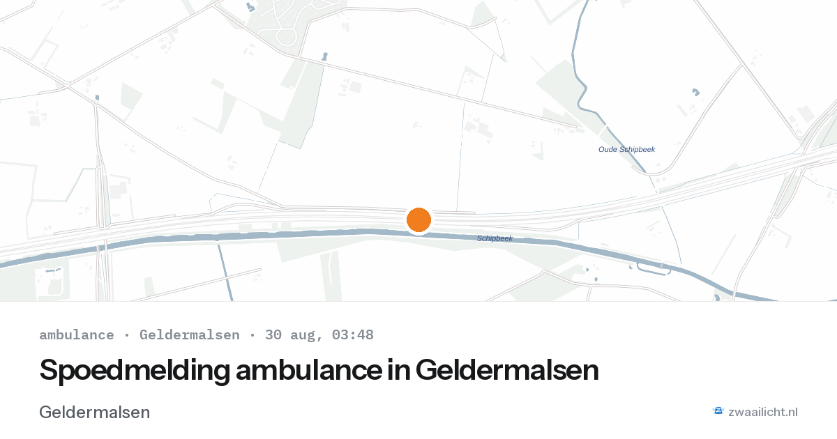 Spoedmelding ambulance in Geldermalsen — 30 aug 2026
