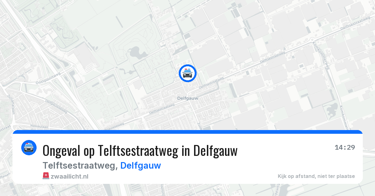 Ongeval op Telftsestraatweg in Delfgauw — 24 jun 2026