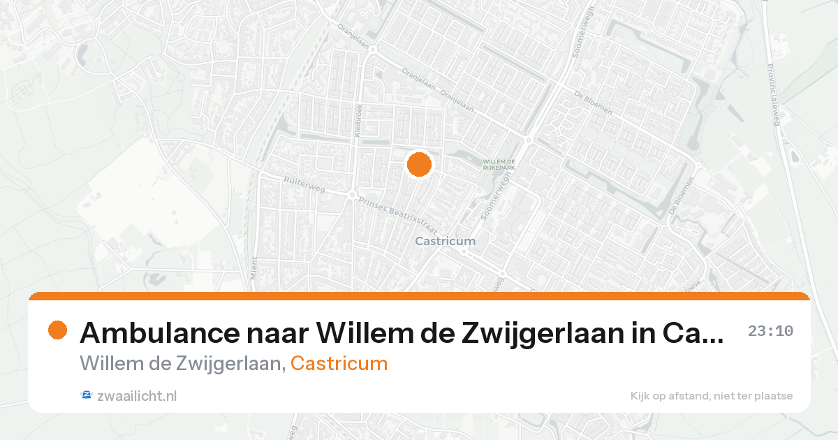 Ambulance naar Willem de Zwijgerlaan in Castricum — 21 mei 2026