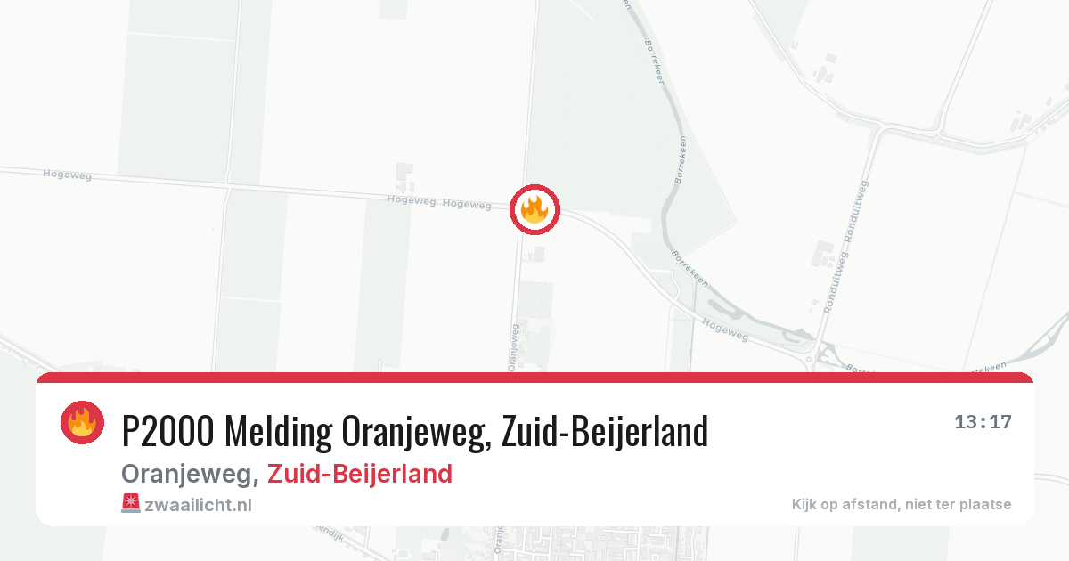 P2000 Melding Oranjeweg, Zuid-Beijerland — 27 feb 2026