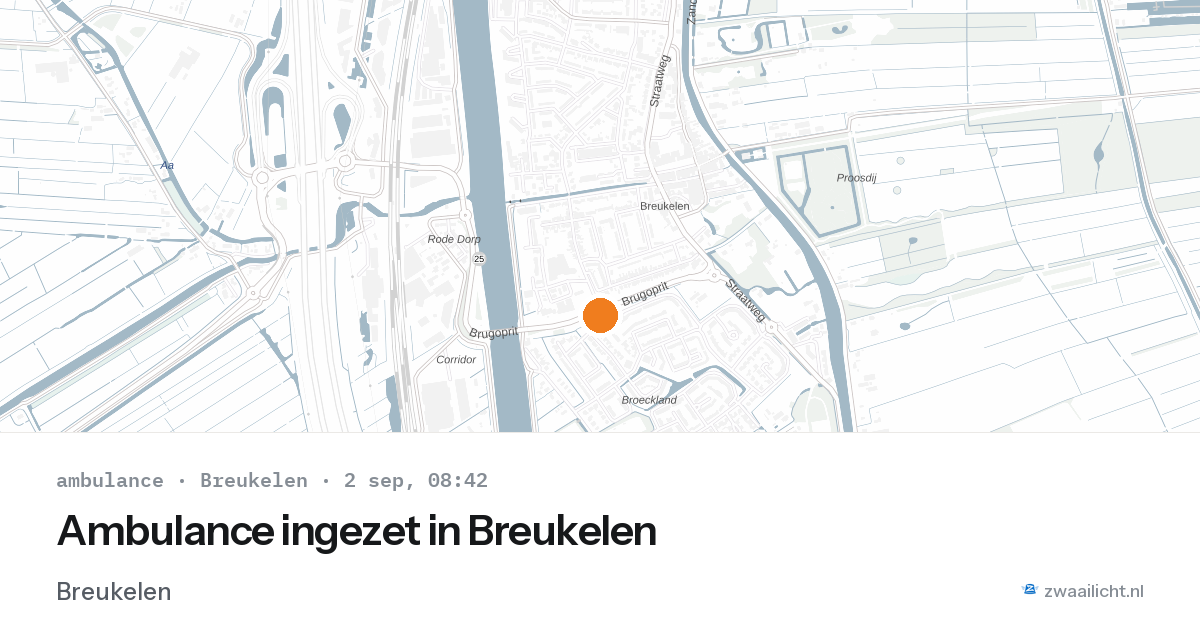Ambulance ingezet in Breukelen — 2 sep 2026