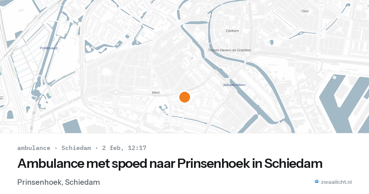 Ambulance met spoed naar Prinsenhoek in Schiedam — 2 feb 2026