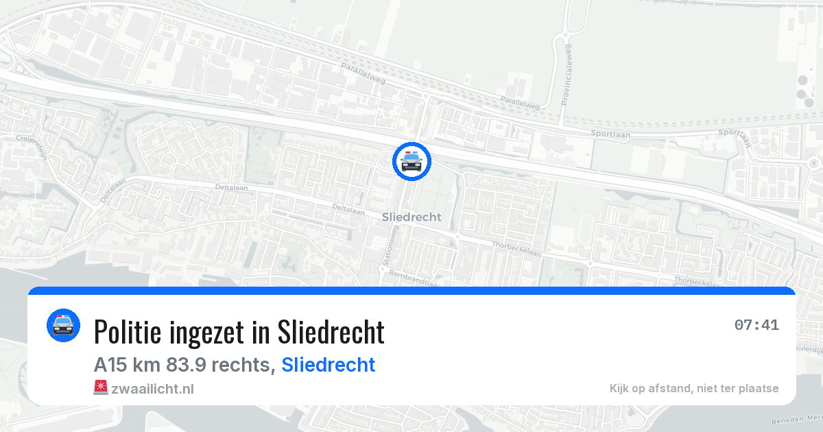 Politie ingezet in Sliedrecht — 2 mei 2026 | 🚨 Zwaailicht.nl