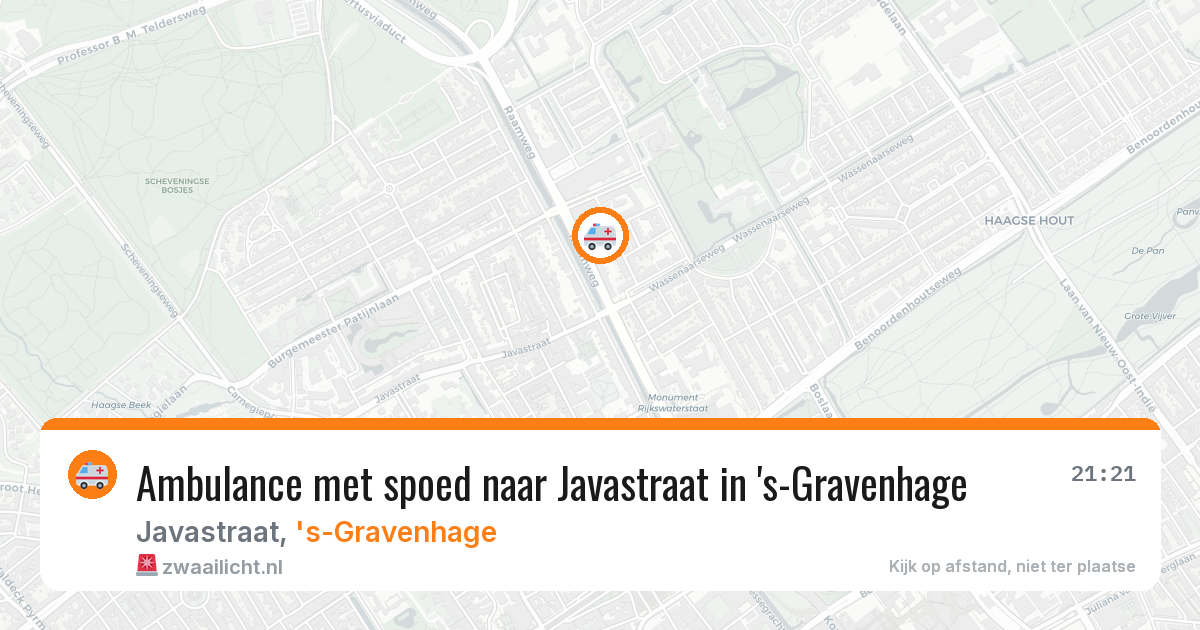 Ambulance met spoed naar Javastraat in 's-Gravenhage — 9 mei 2026