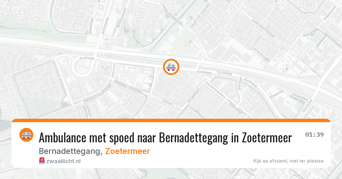 Ambulance met spoed naar Bernadettegang in Zoetermeer — 22 jan 2026