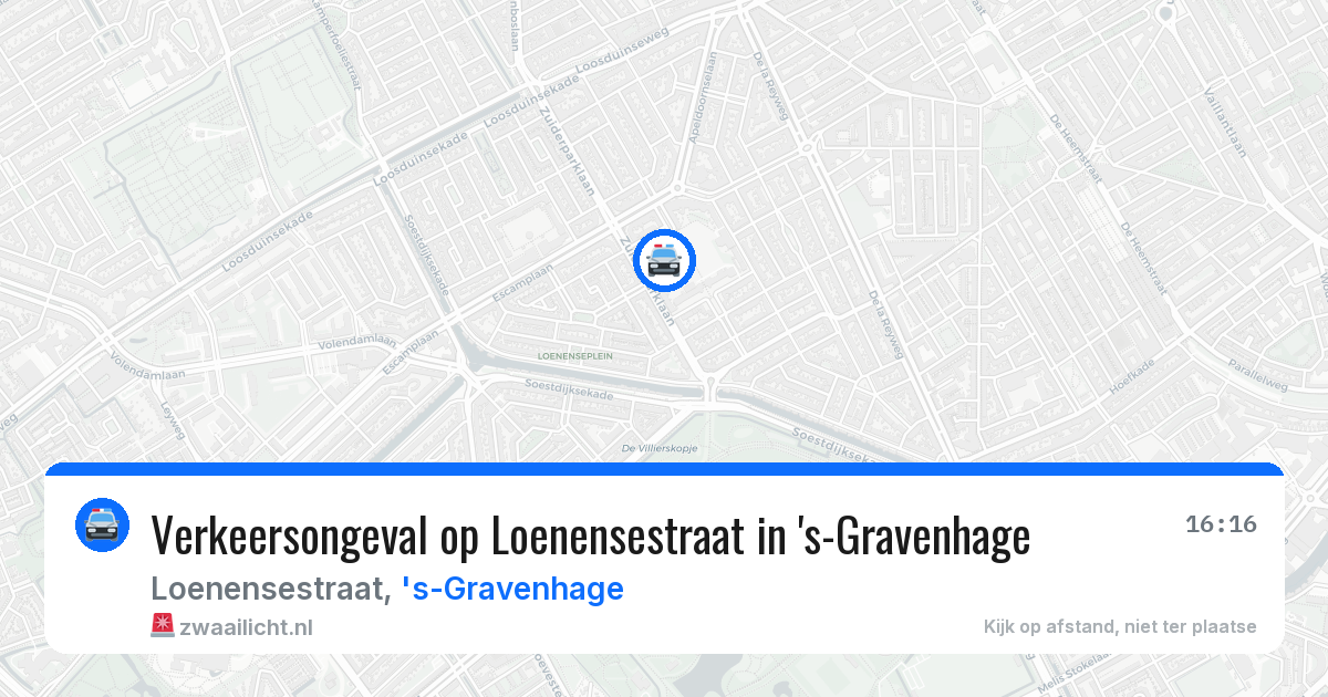 Verkeersongeval op Loenensestraat in 's-Gravenhage — 12 jun 2026