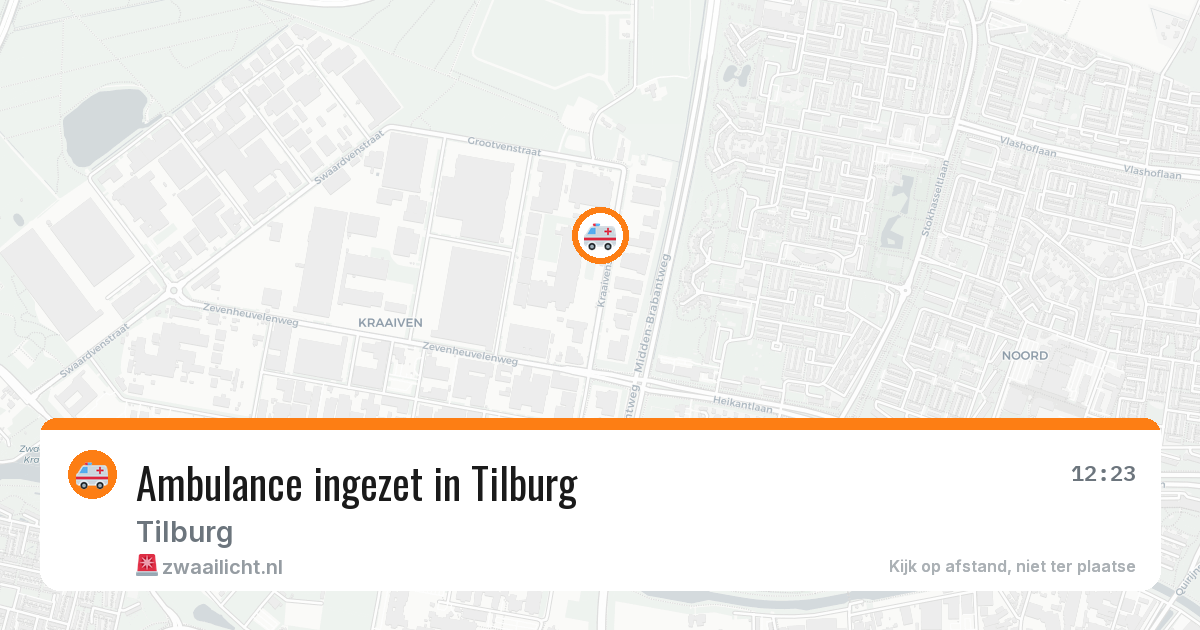 Ambulance ingezet in Tilburg — 13 mrt 2026