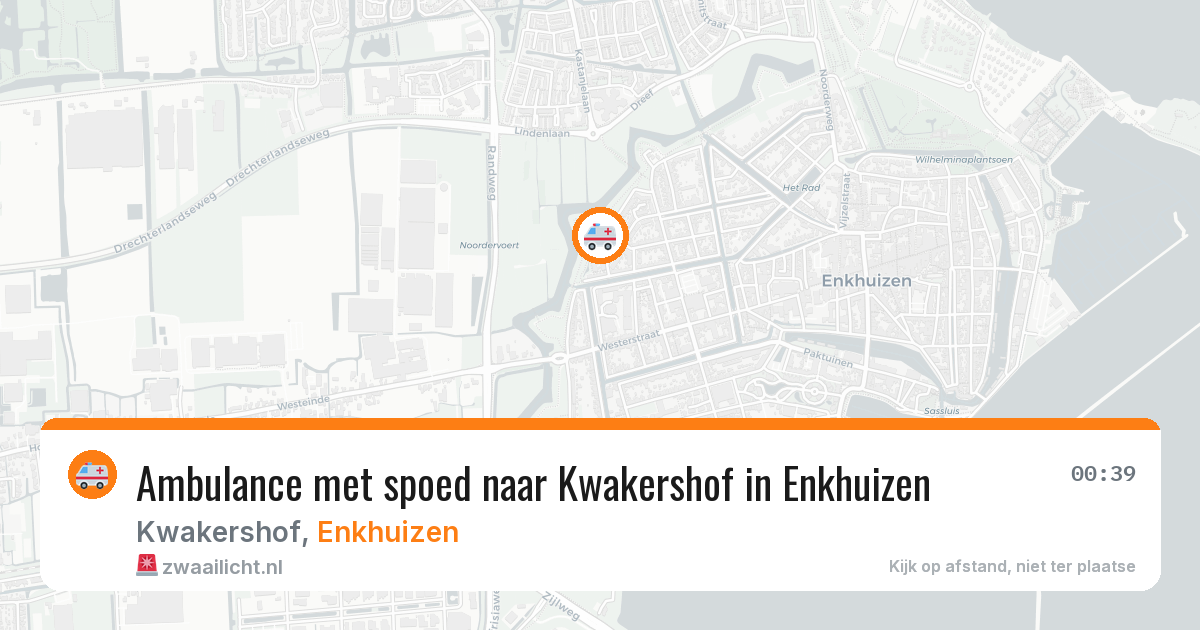 Ambulance met spoed naar Kwakershof in Enkhuizen — 2 jun 2026