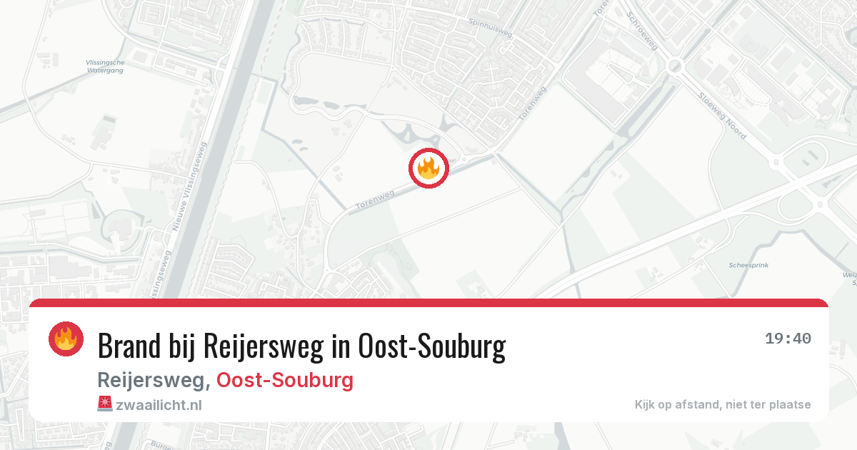 Brand bij Reijersweg in Oost-Souburg — 10 jun 2026