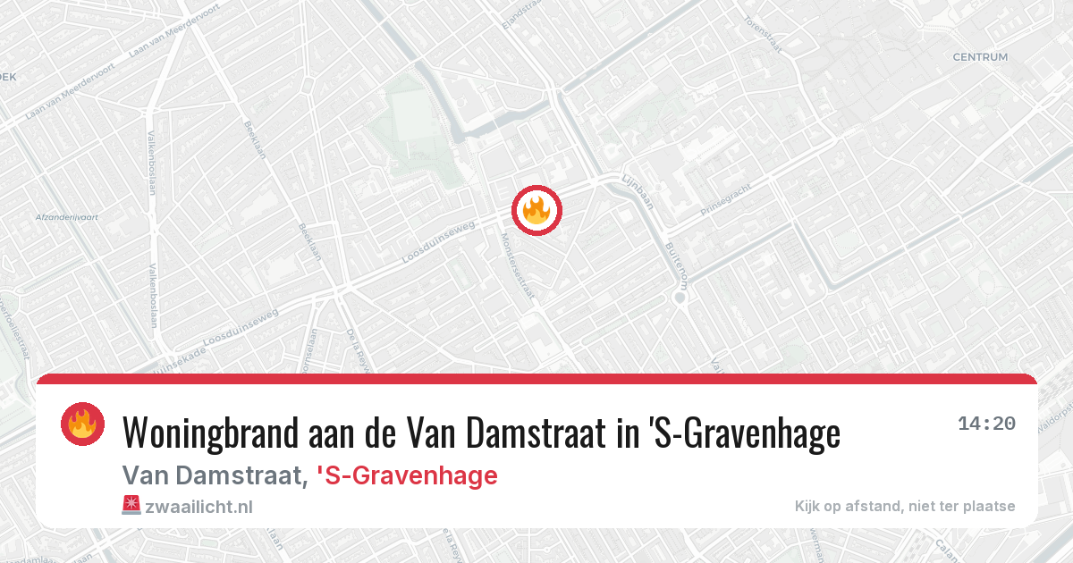 Woningbrand aan de Van Damstraat in 'S-Gravenhage — 16 mei 2026