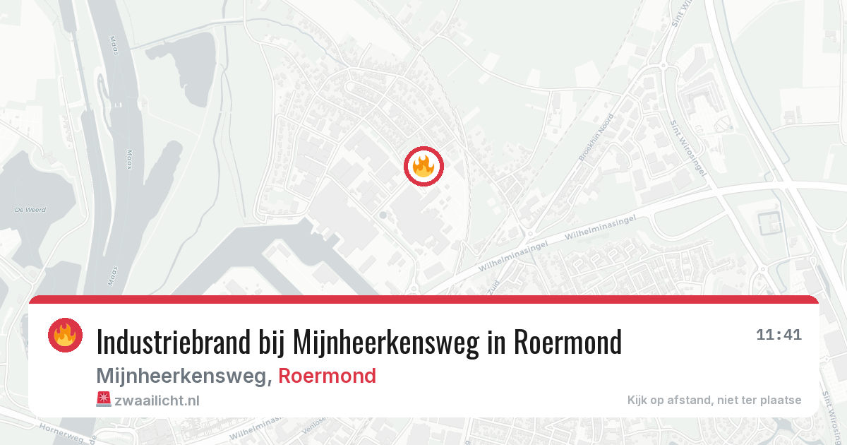 Industriebrand bij Mijnheerkensweg in Roermond — 12 feb 2026