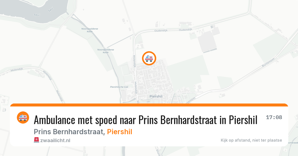 Ambulance met spoed naar Prins Bernhardstraat in Piershil — 2 mei 2026
