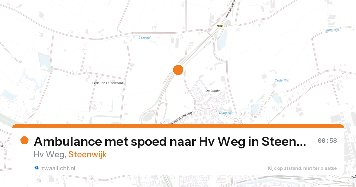 Ambulance met spoed naar Hv Weg in Steenwijk — 31 jan 2026