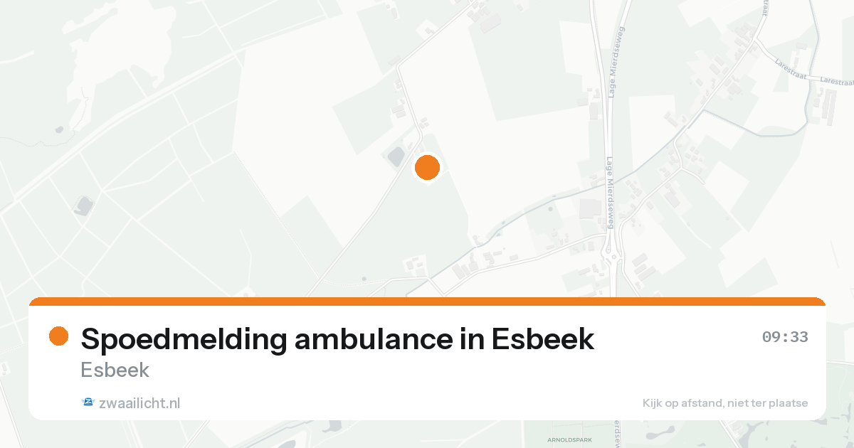 Spoedmelding ambulance in Esbeek — 17 aug 2026