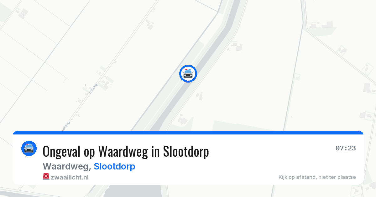 Ongeval op Waardweg in Slootdorp — 29 jul 2026