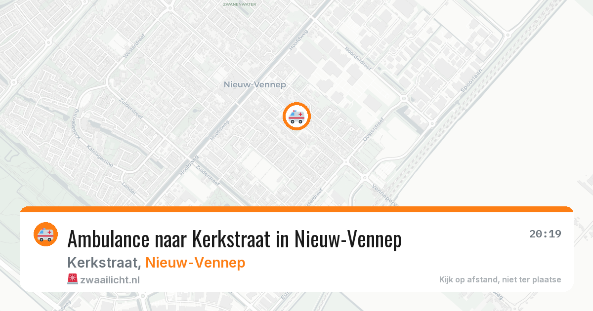 Ambulance naar Kerkstraat in Nieuw-Vennep — 16 mrt 2026