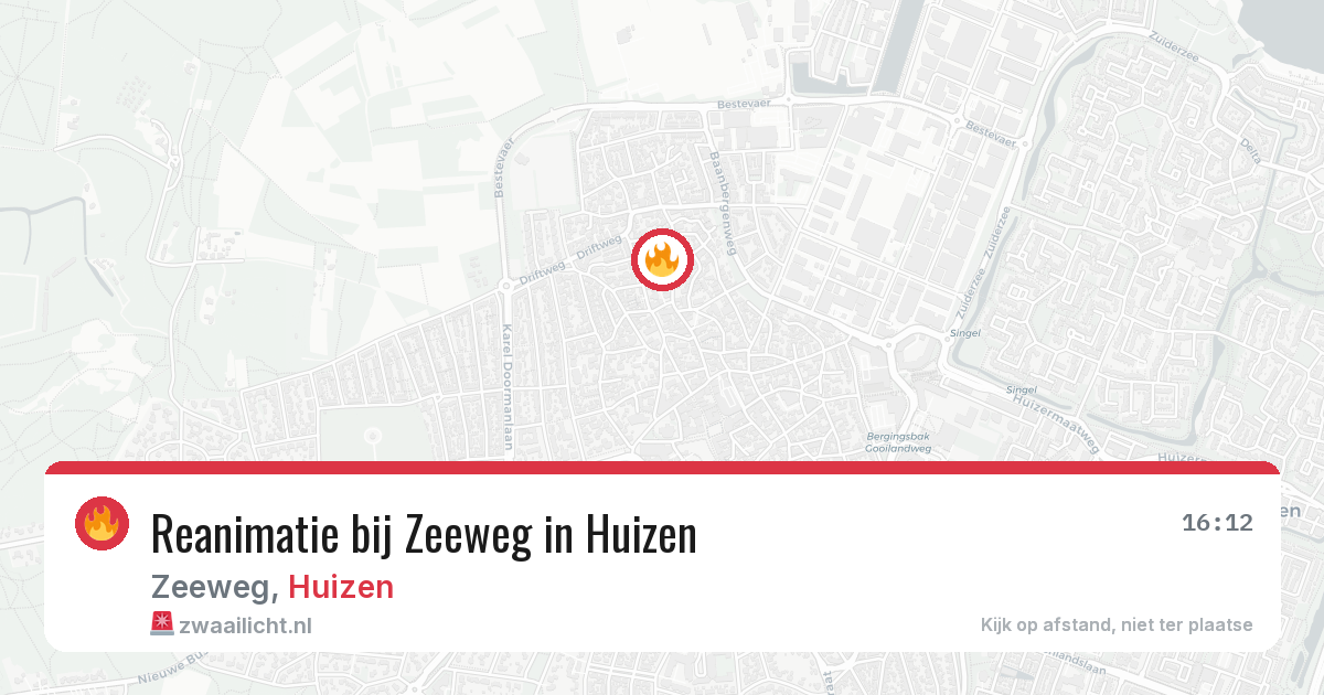 Reanimatie bij Zeeweg in Huizen — 3 feb 2026