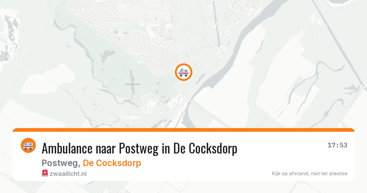 Ambulance naar Postweg in De Cocksdorp — 30 jul 2026
