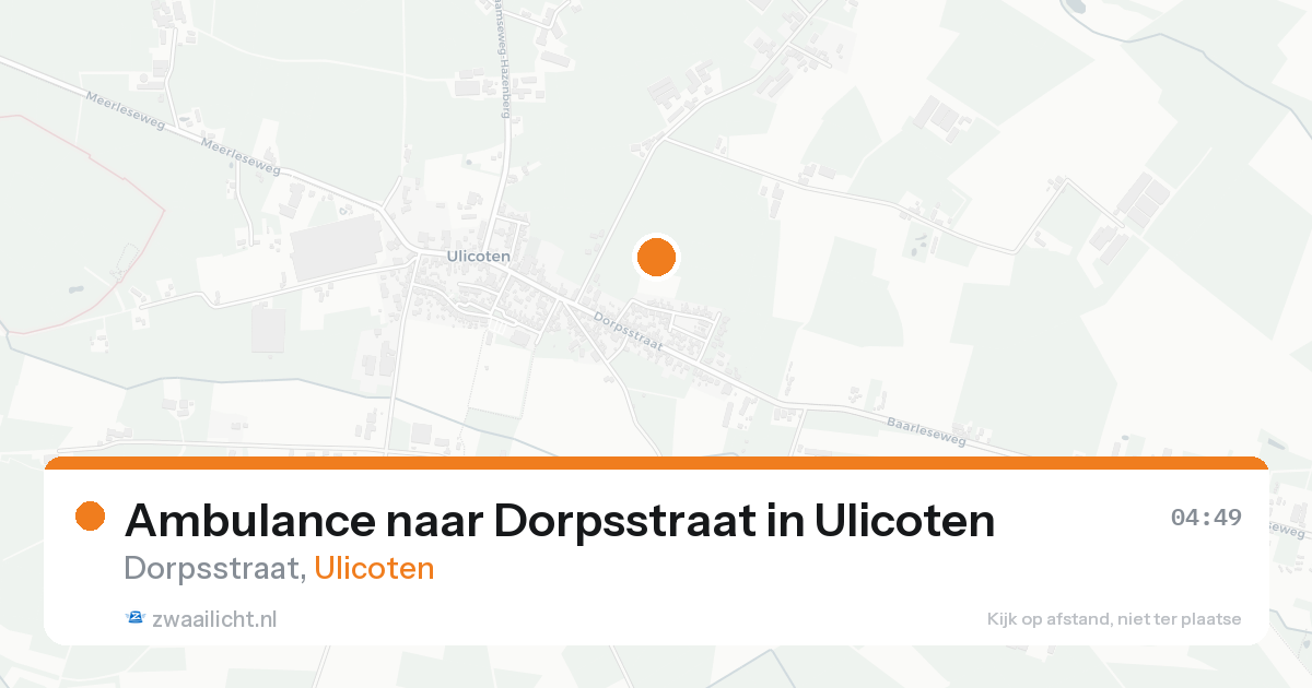 Ambulance naar Dorpsstraat in Ulicoten — 17 aug 2026