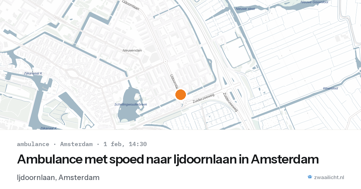Ambulance met spoed naar Ijdoornlaan in Amsterdam — 1 feb 2026