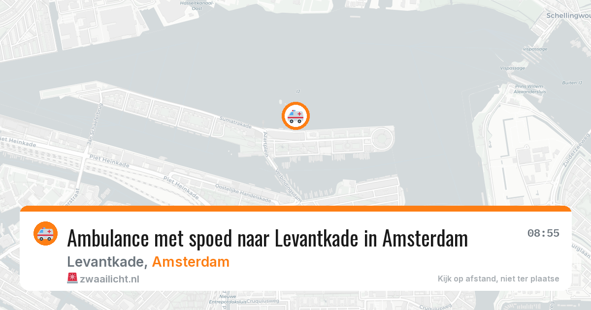 Ambulance met spoed naar Levantkade in Amsterdam — 26 mei 2026
