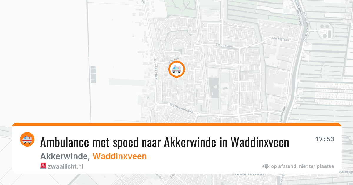 Ambulance met spoed naar Akkerwinde in Waddinxveen — 4 jul 2026
