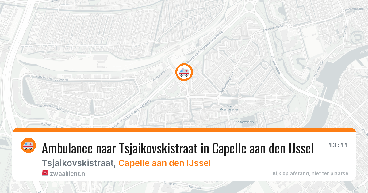 Ambulance naar Tsjaikovskistraat in Capelle aan den IJssel — 18 mrt 2026