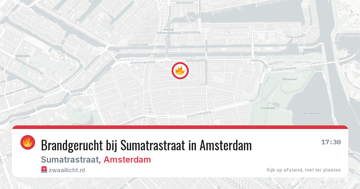 Brandgerucht bij Sumatrastraat in Amsterdam — 2 jun 2026