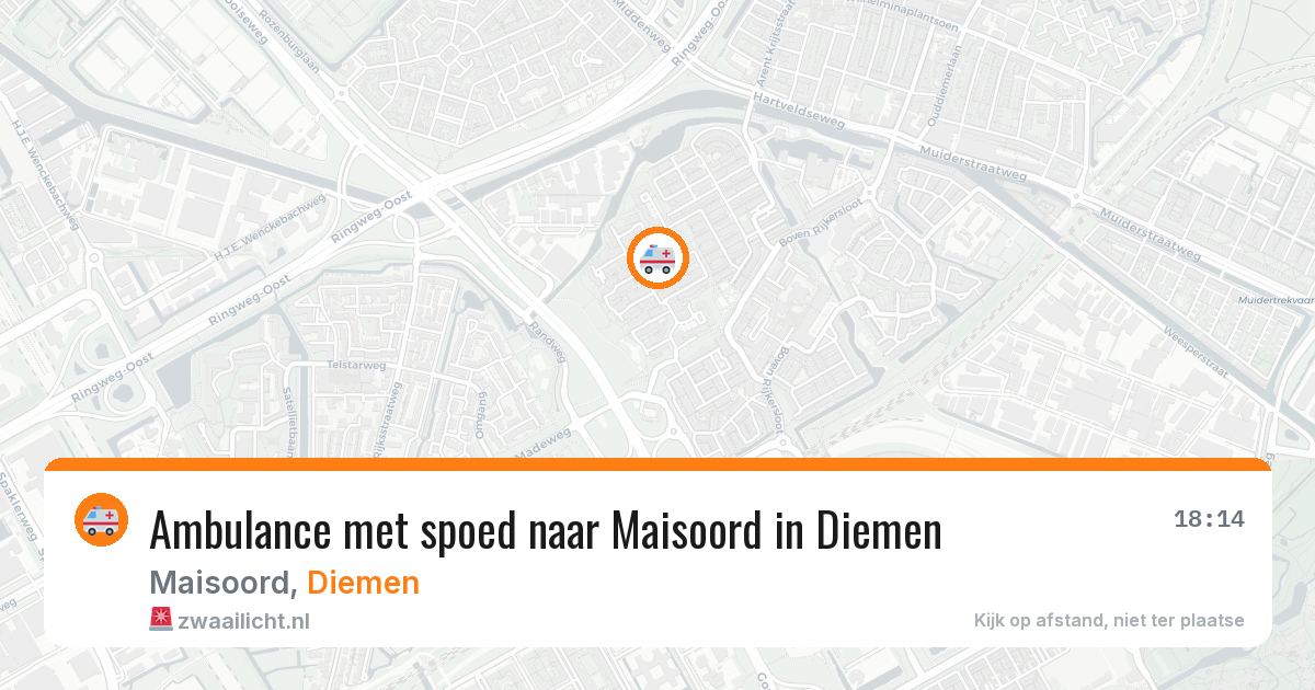 Ambulance met spoed naar Maisoord in Diemen — 12 mei 2026