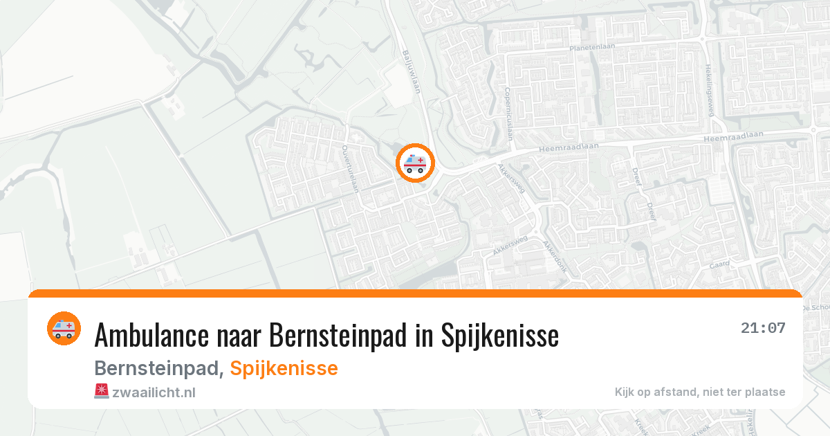 Ambulance naar Bernsteinpad in Spijkenisse — 15 mrt 2026