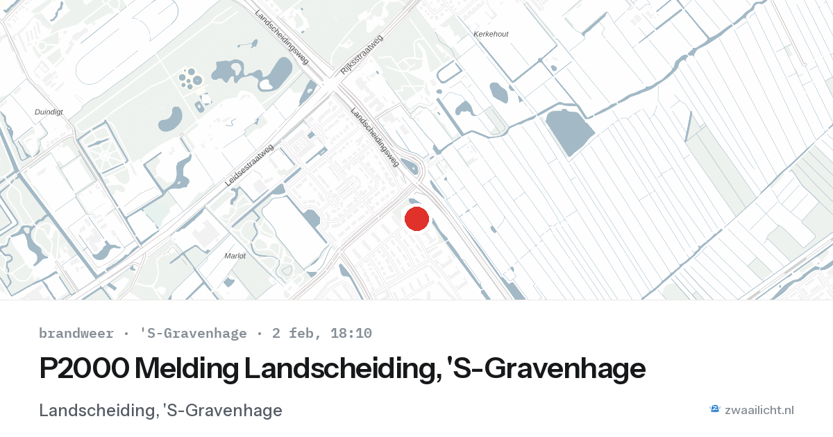 P2000 Melding Landscheiding, 'S-Gravenhage — 2 feb 2026
