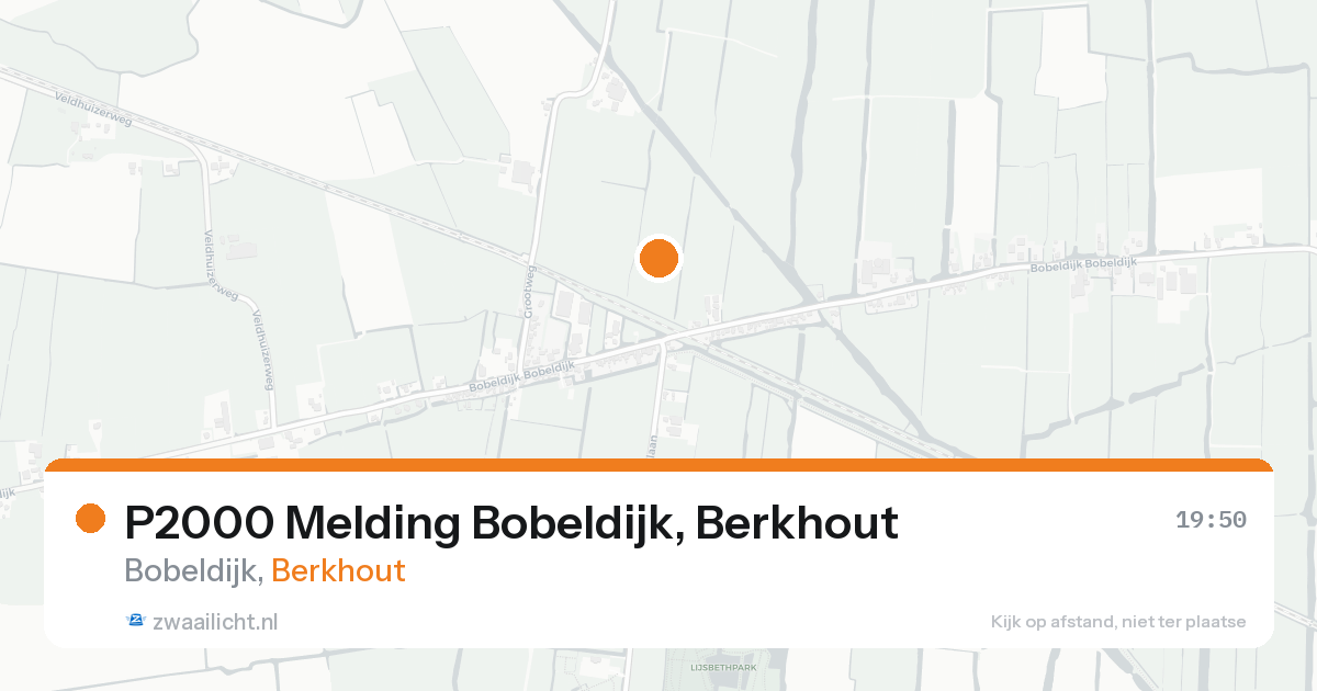 P2000 Melding Bobeldijk, Berkhout — 30 jan 2026