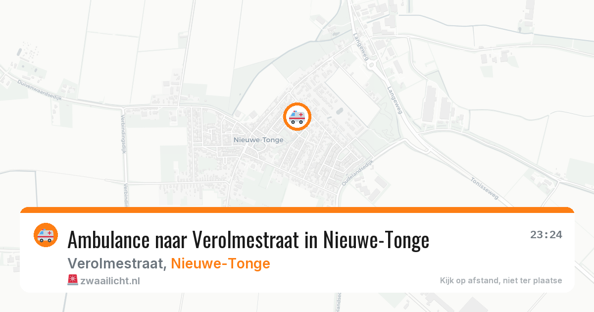 Ambulance naar Verolmestraat in Nieuwe-Tonge — 10 mei 2026
