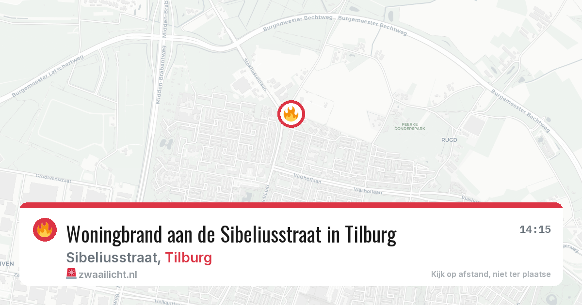 Woningbrand aan de Sibeliusstraat in Tilburg — 31 jul 2026