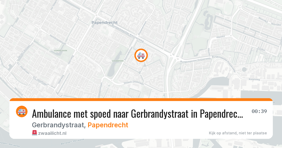 Ambulance met spoed naar Gerbrandystraat in Papendrecht — 23 jan 2026