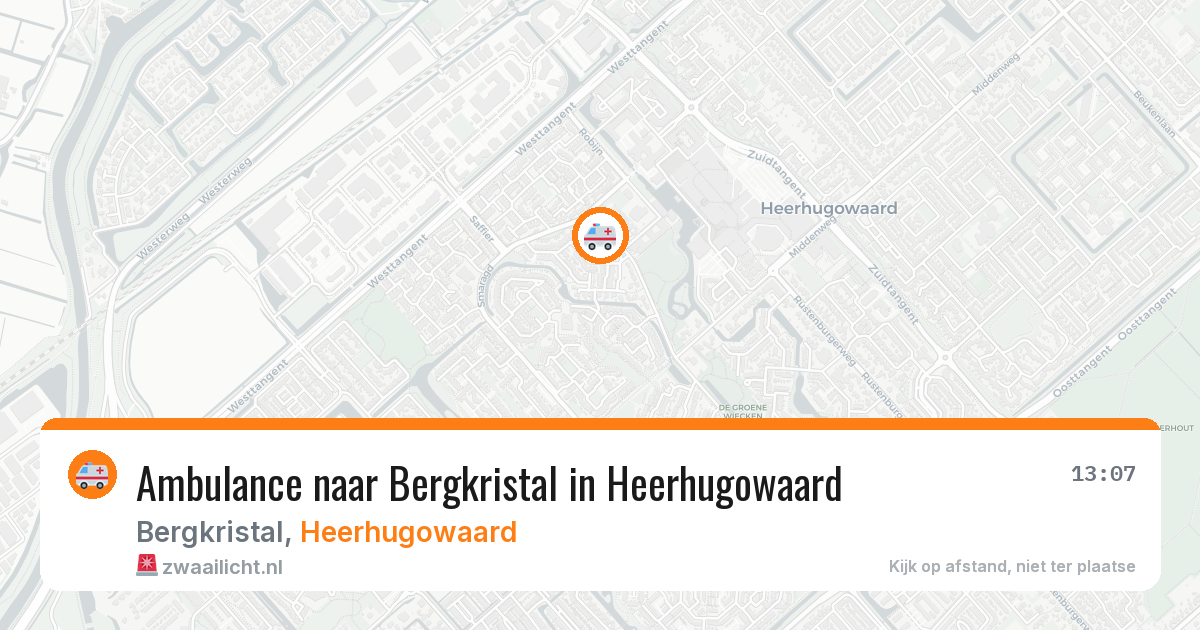 Ambulance naar Bergkristal in Heerhugowaard — 11 apr 2026
