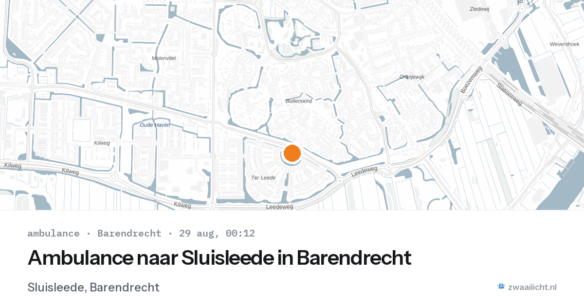 Ambulance naar Sluisleede in Barendrecht — 28 aug 2026