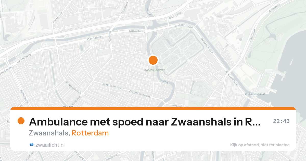 Ambulance met spoed naar Zwaanshals in Rotterdam — 15 aug 2026