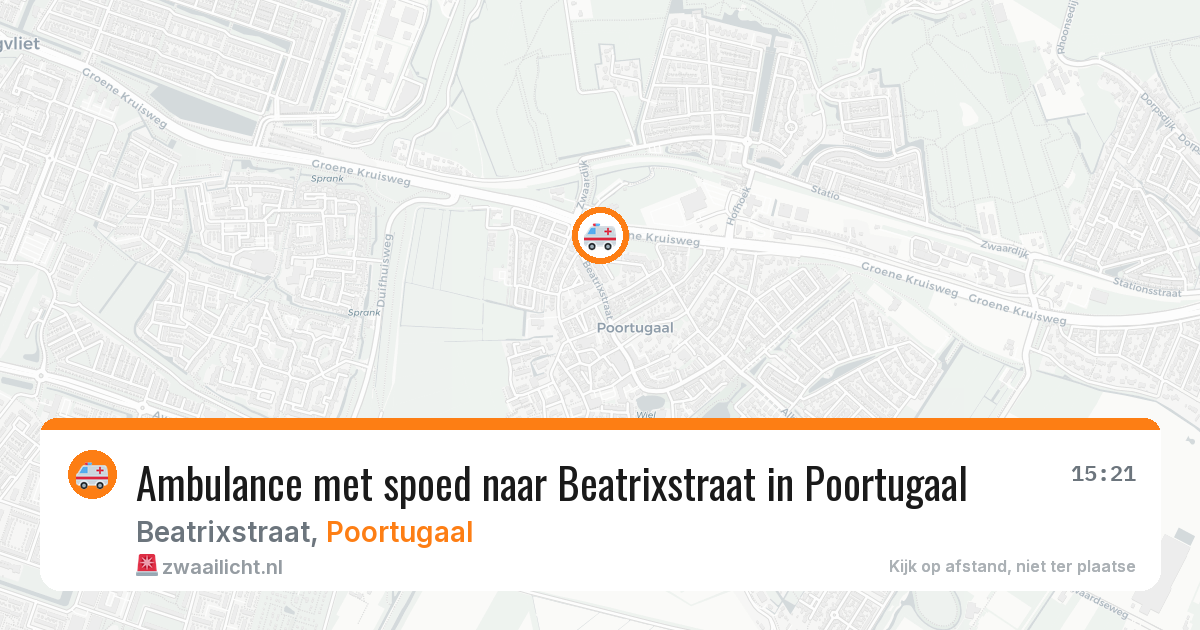 Ambulance met spoed naar Beatrixstraat in Poortugaal — 26 mei 2026