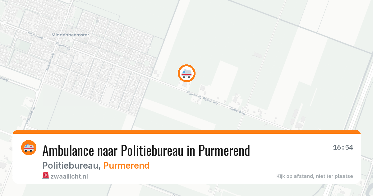 Ambulance naar Politiebureau in Purmerend — 10 aug 2026