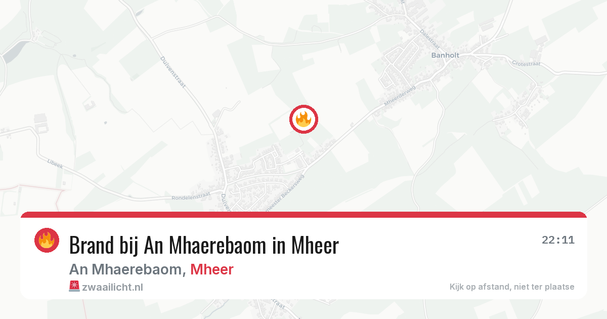 Brand bij An Mhaerebaom in Mheer — 11 apr 2026