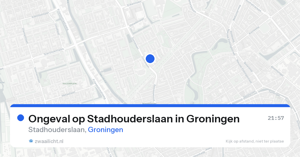 Ongeval op Stadhouderslaan in Groningen — 19 aug 2026