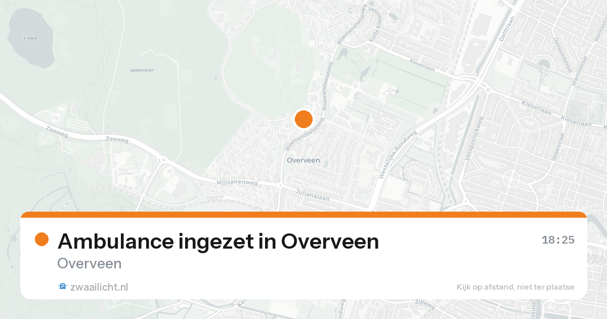 Ambulance ingezet in Overveen — 30 jan 2026
