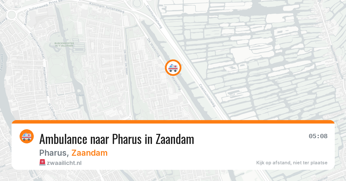 Ambulance naar Pharus in Zaandam — 27 apr 2026