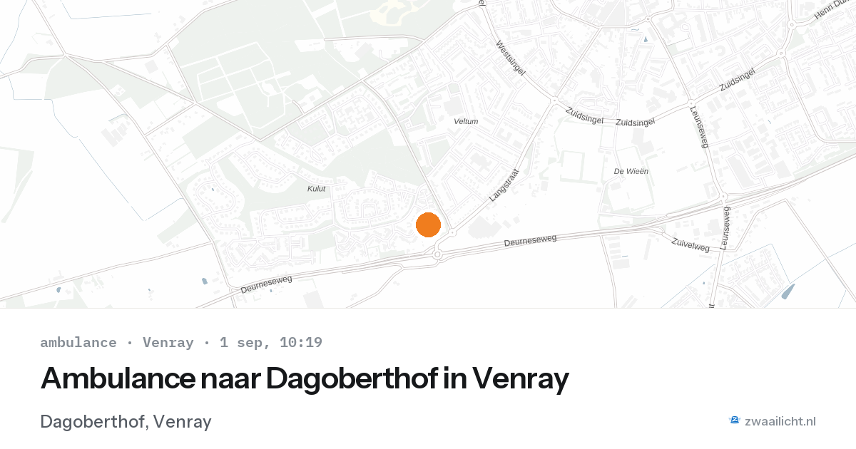 Ambulance naar Dagoberthof in Venray — 1 sep 2026