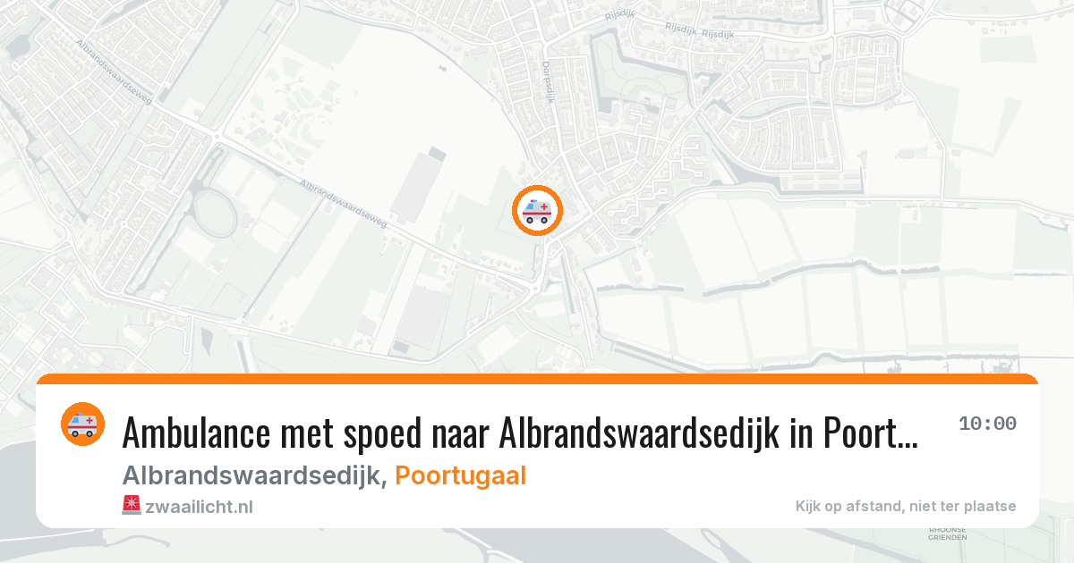 Ambulance met spoed naar Albrandswaardsedijk in Poortugaal — 26 jun 2026