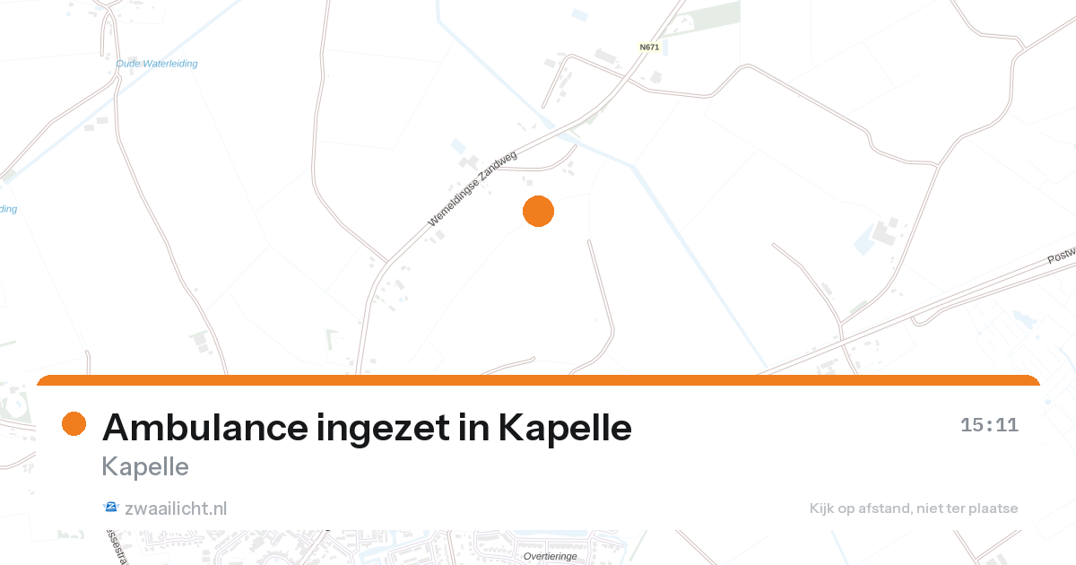 Ambulance ingezet in Kapelle — 27 aug 2026