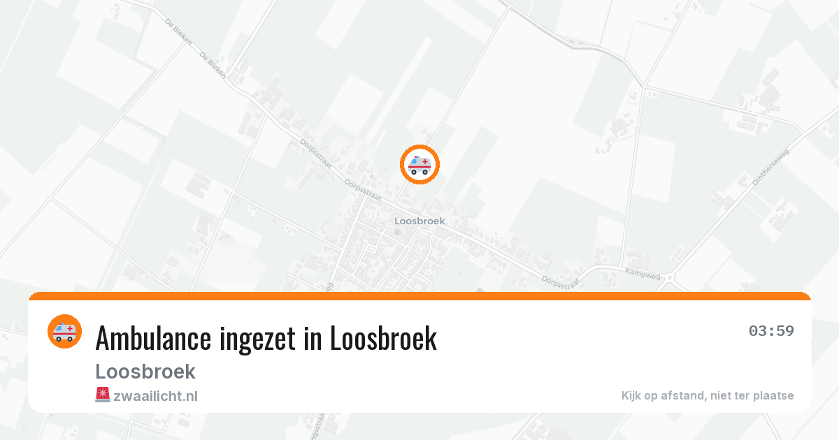 Ambulance ingezet in Loosbroek — 22 jul 2026
